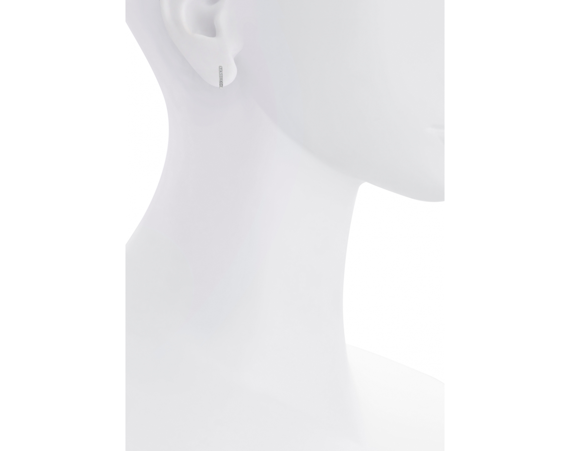 18k white gold milgrain hoop diamond earrings