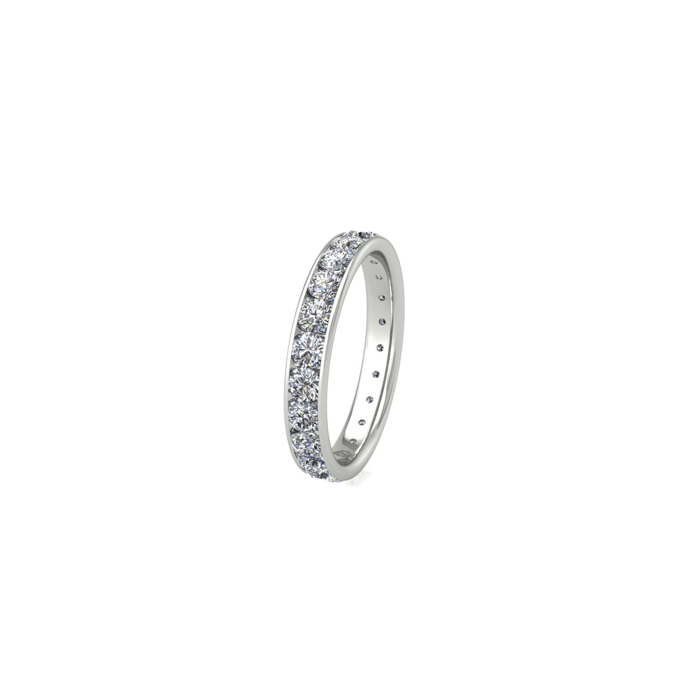 platinum 950 diamond channel set full eternity ring