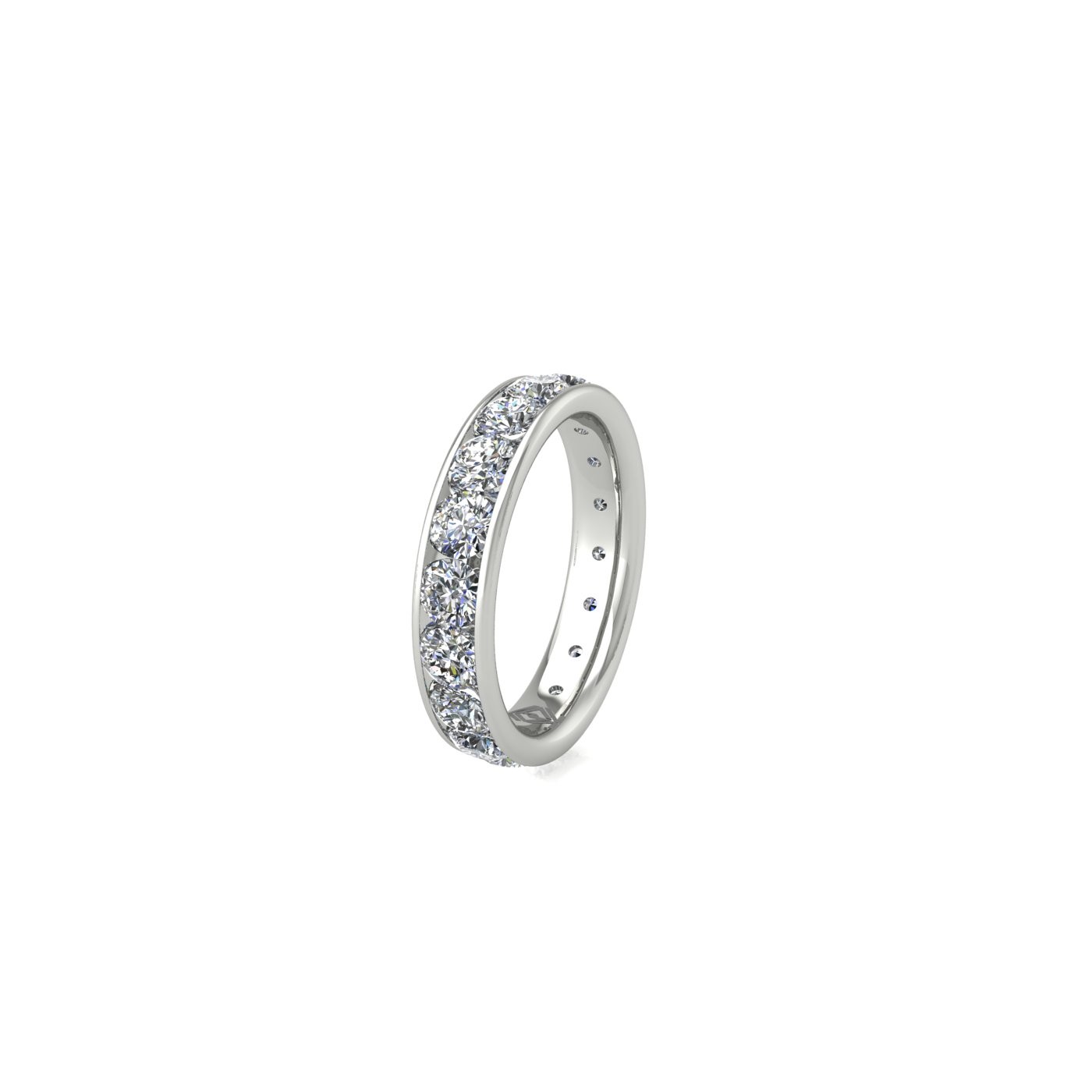 platinum 950 diamond channel set full eternity ring