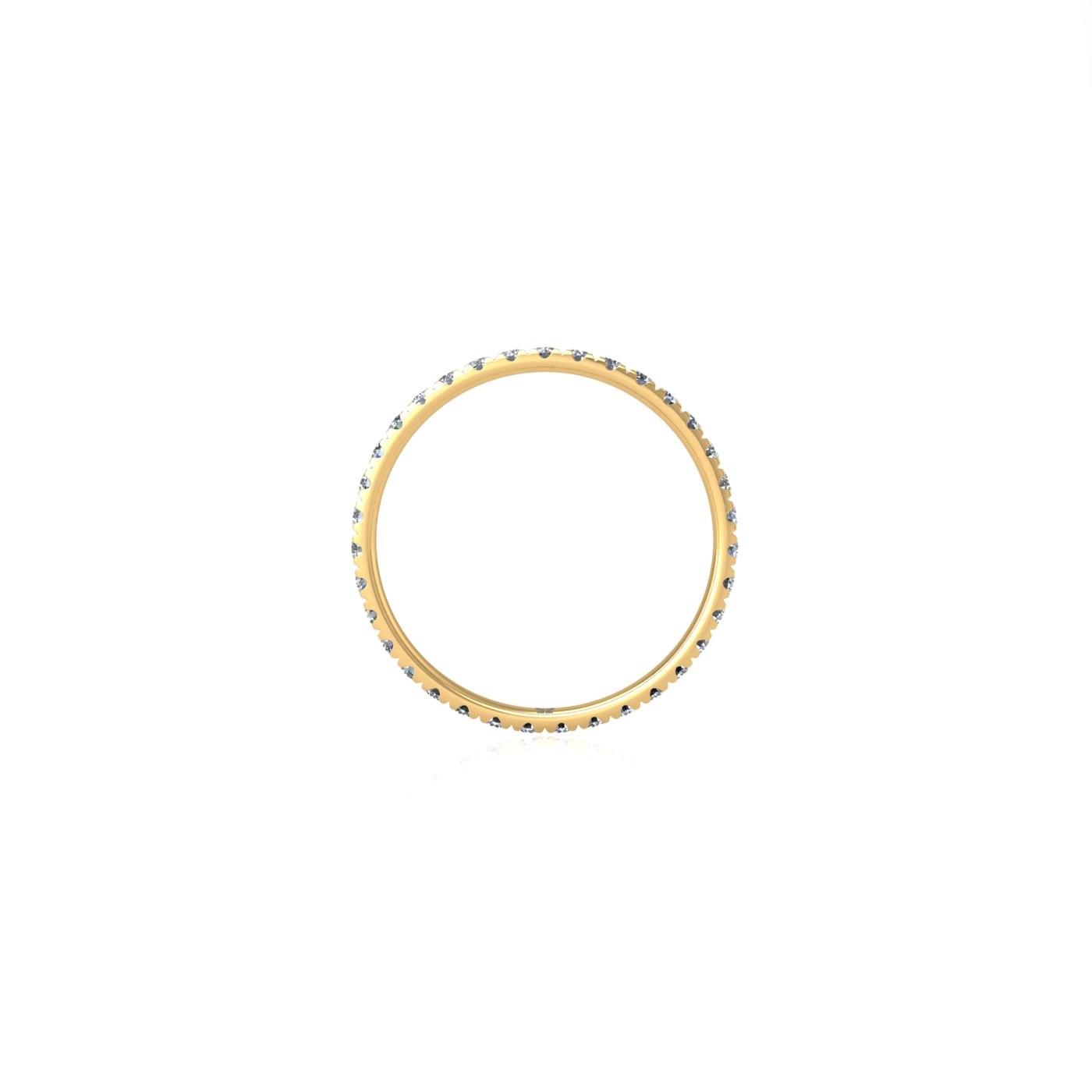 18k yellow gold diamond pave set full eternity ring