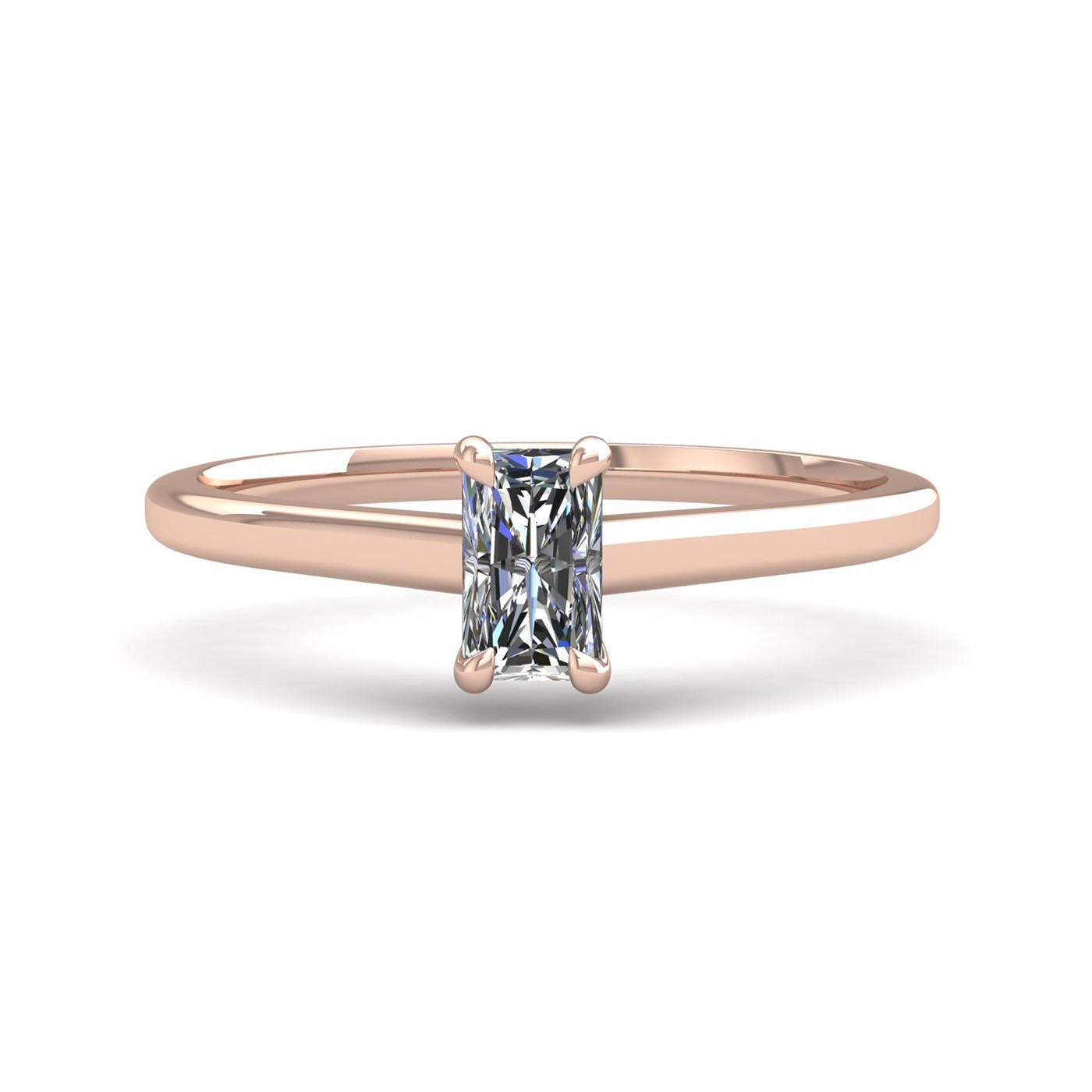  solitaire radiant cut diamond engagement ring