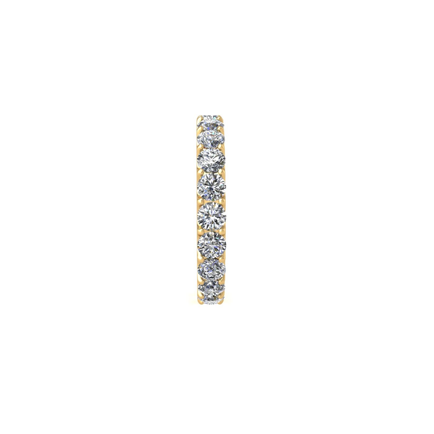 18k yellow gold  round shape diamond full eternity ring in u-prong setting