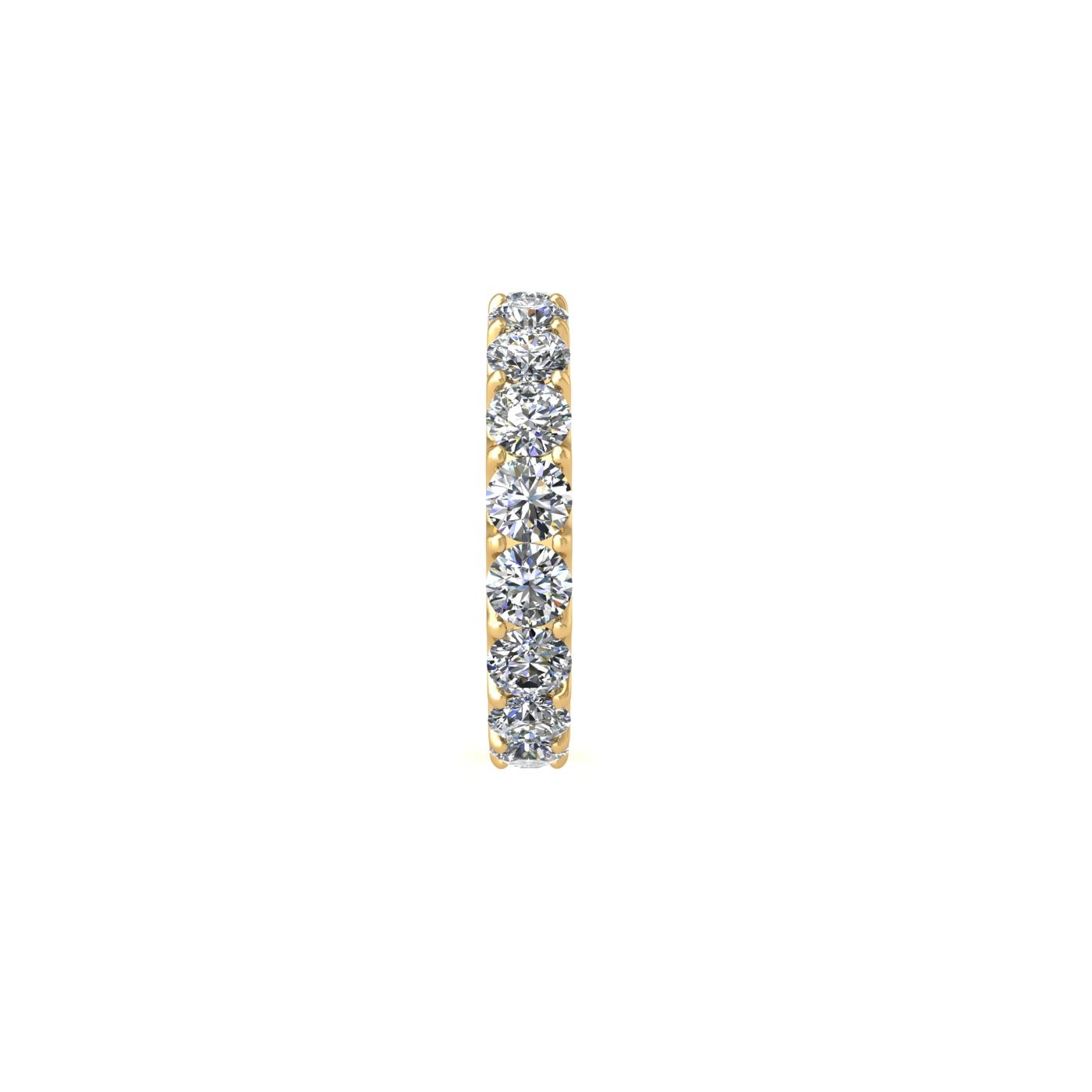 18k yellow gold  round shape diamond full eternity ring in u-prong setting