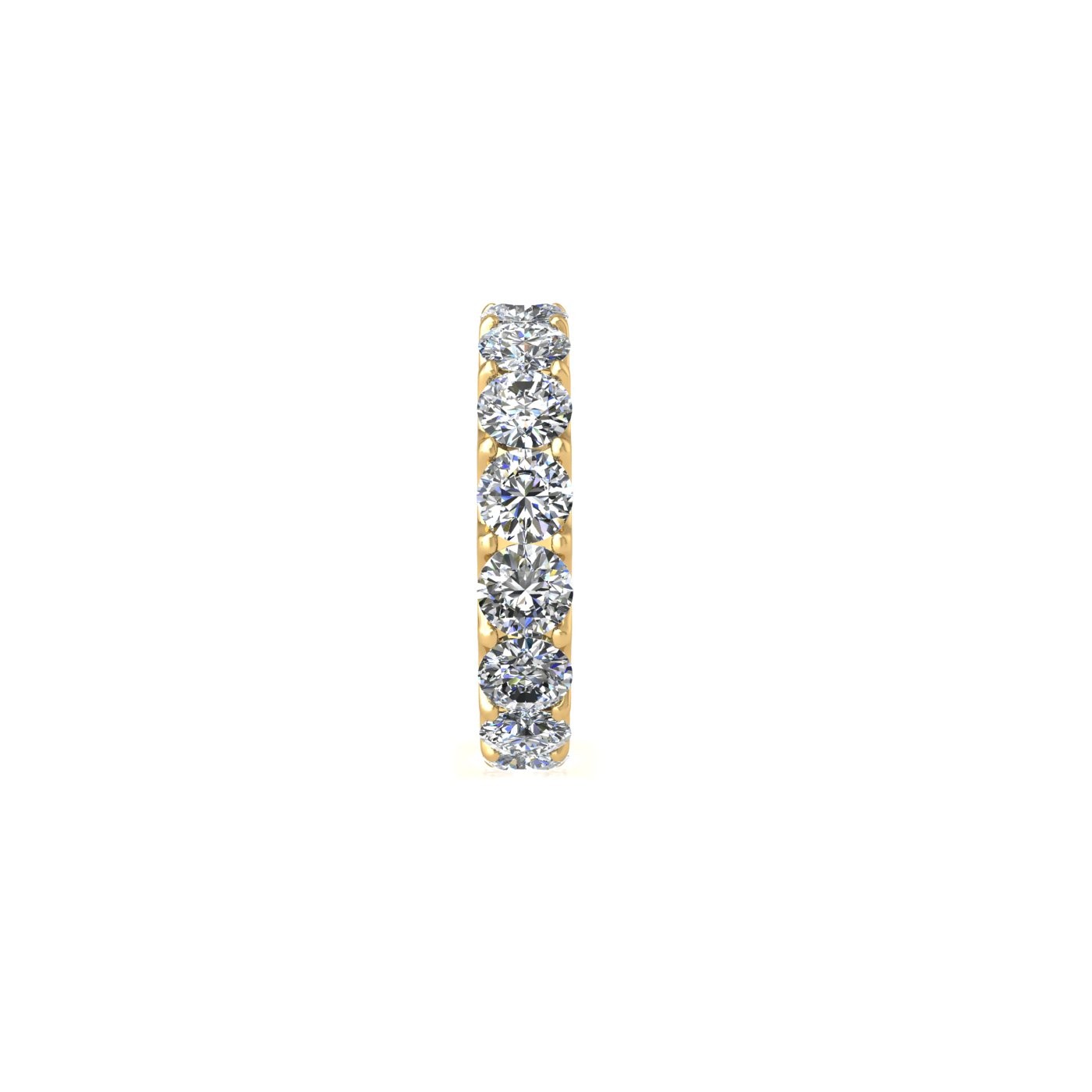 18k yellow gold  round shape diamond full eternity ring in u-prong setting