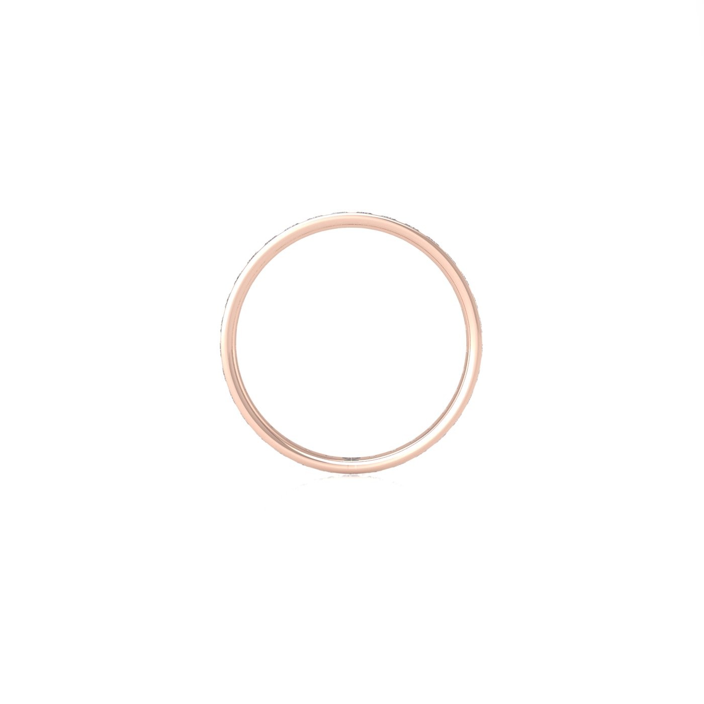 18k rose gold  princess shape diamond channel set full eternity ring