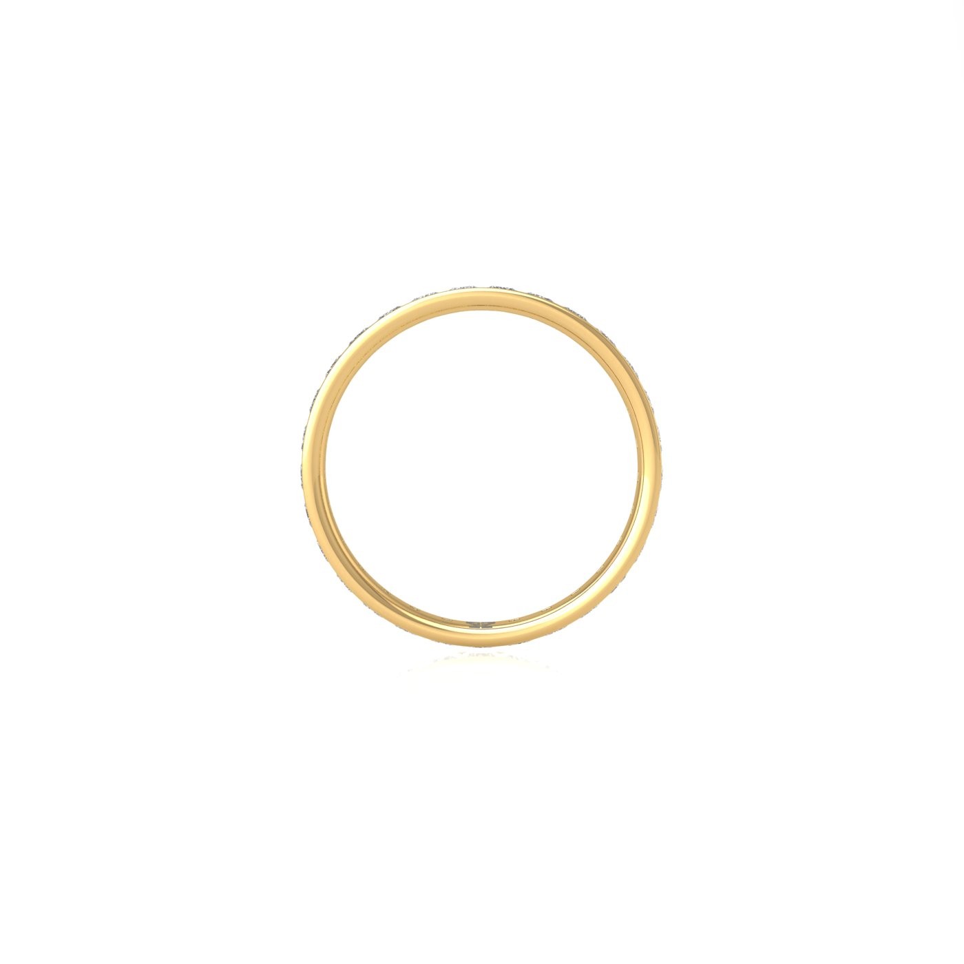 18k yellow gold  princess shape diamond channel set full eternity ring