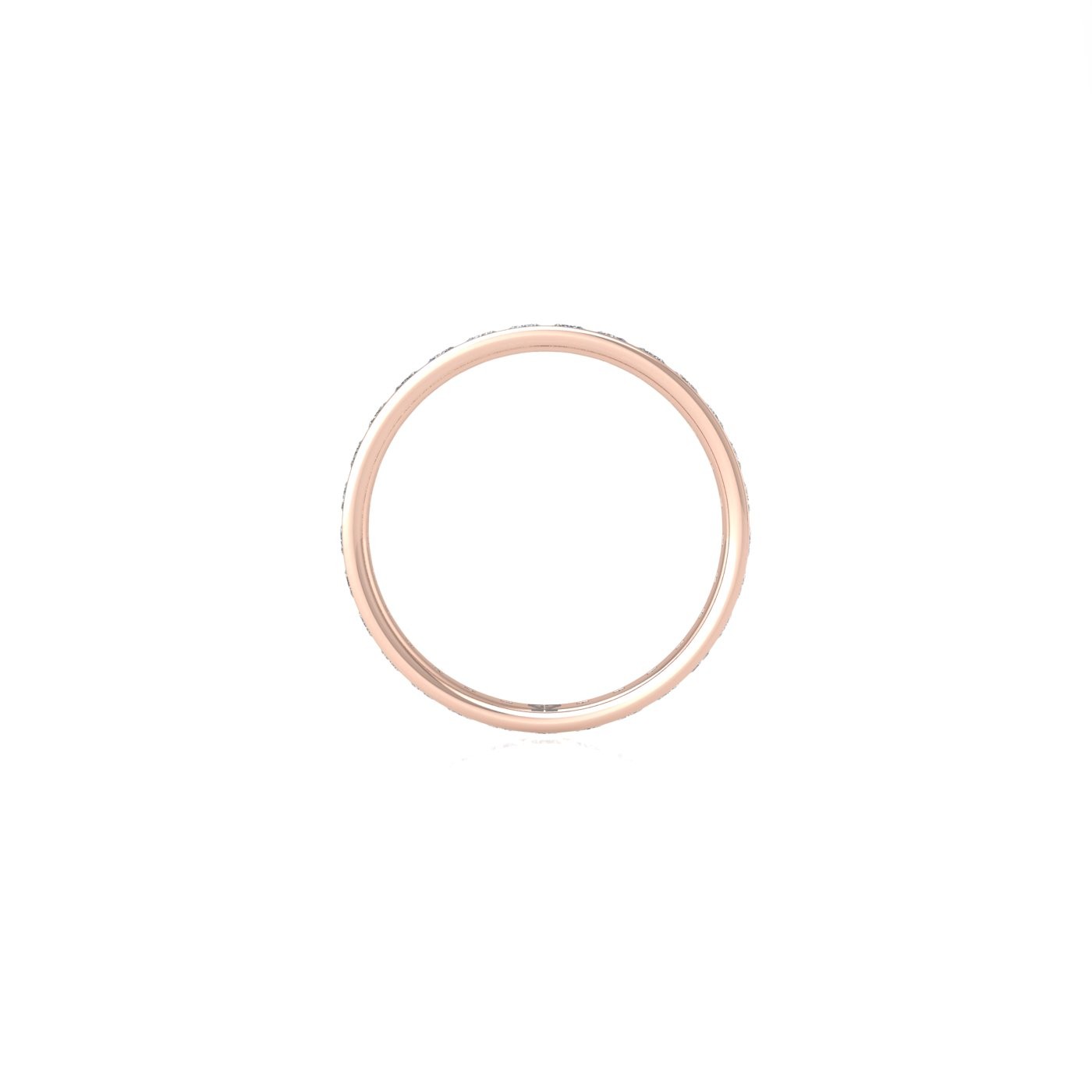 18k rose gold  princess shape diamond channel set full eternity ring