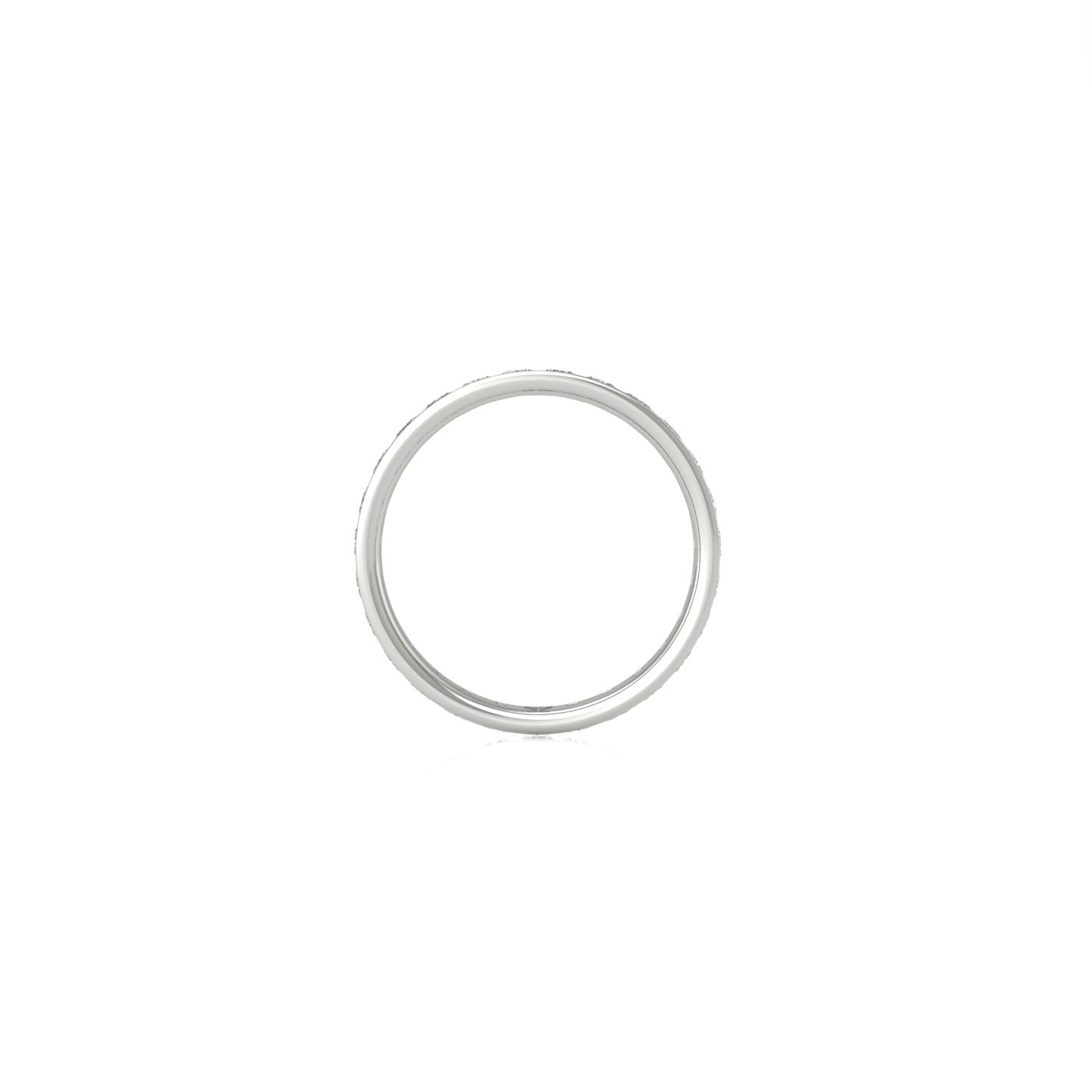 18k white gold  princess shape diamond channel set full eternity ring