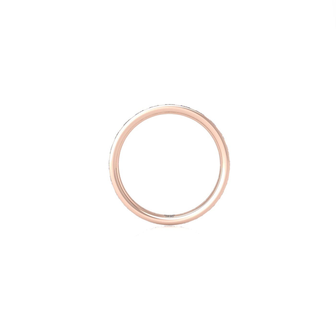 18k rose gold  princess shape diamond channel set full eternity ring