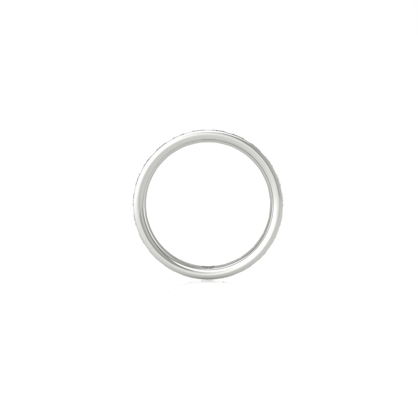 pt platinum  princess shape diamond channel set full eternity ring