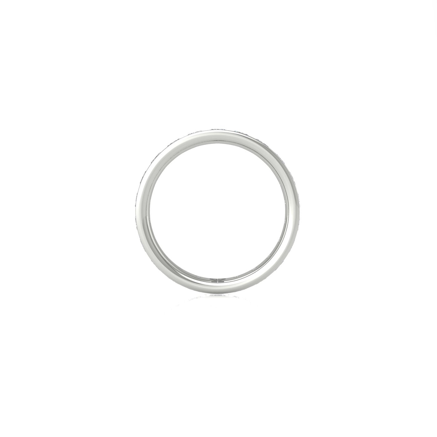 18k white gold  princess shape diamond channel set full eternity ring