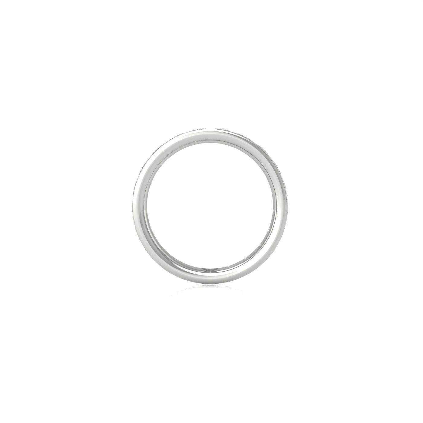 pt platinum  princess shape diamond channel set full eternity ring