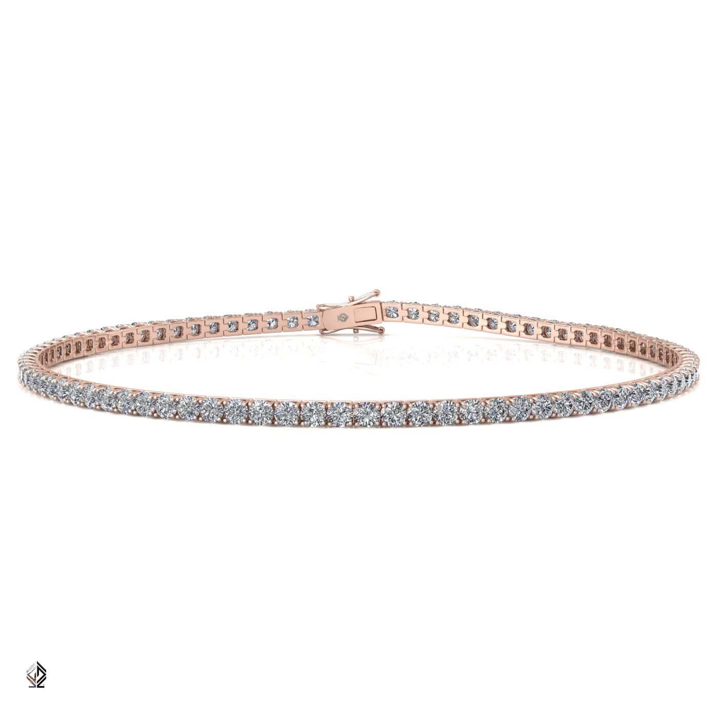 round shape diamond tennis bracelet