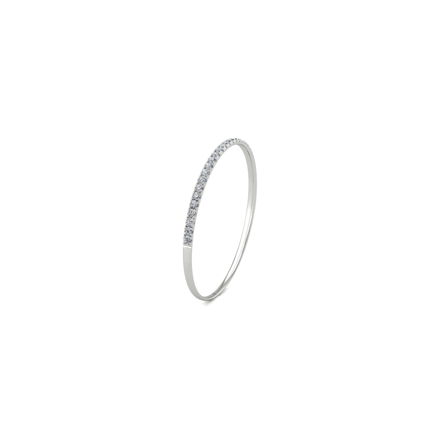 18k white gold  round shape diamond pavÉ set half eternity ring