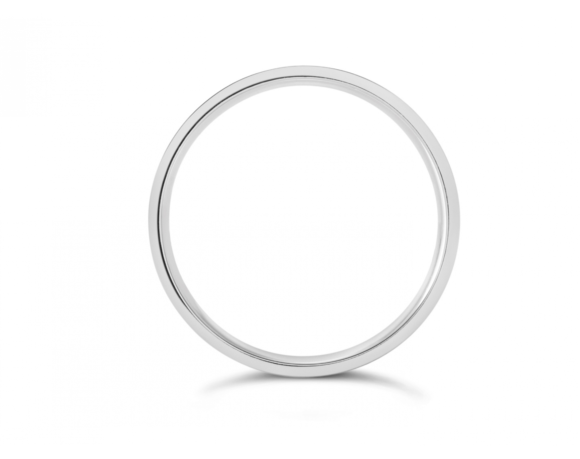 18k white gold matt & shiny 5mm wedding ring