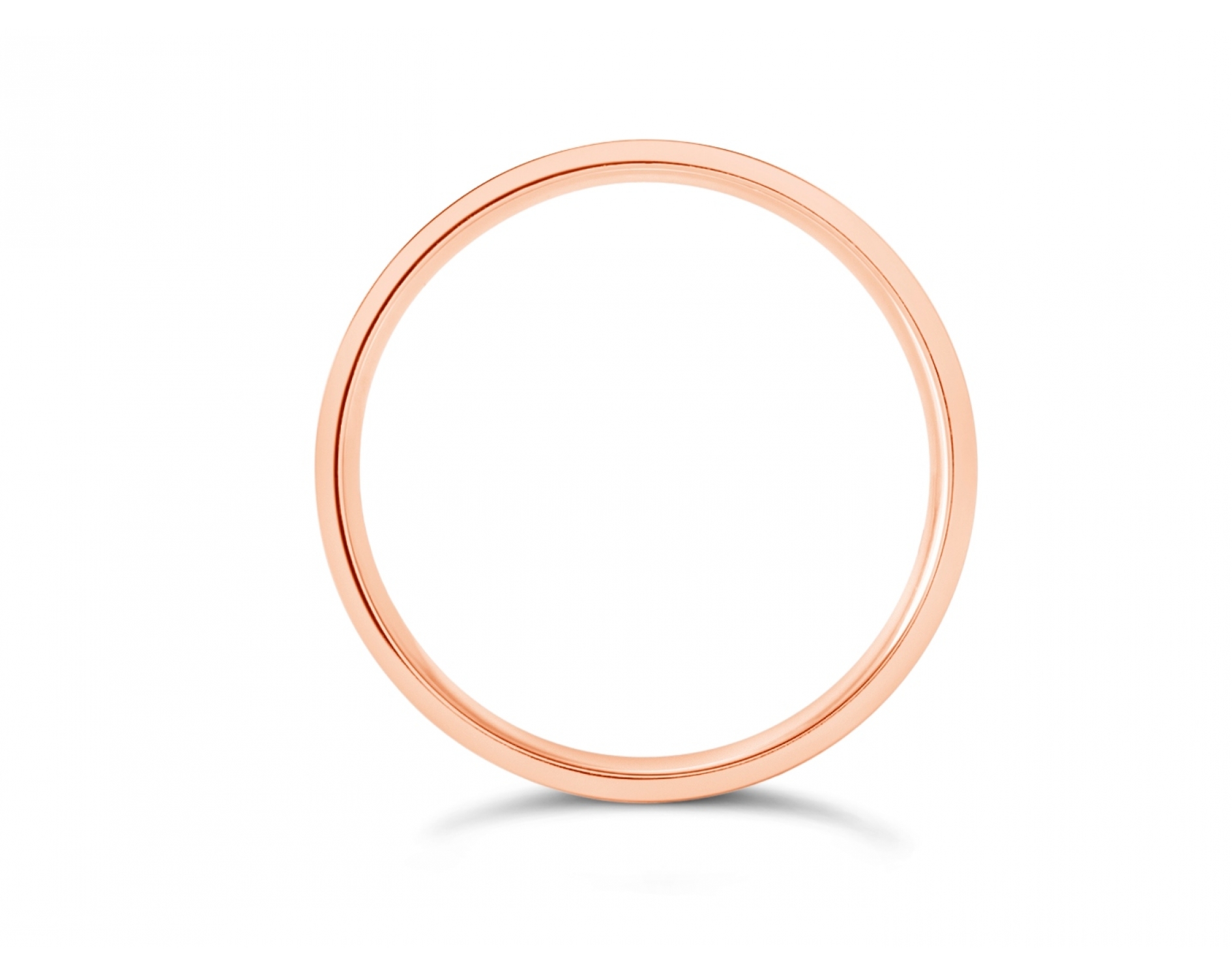18k rose gold matt & shiny 5mm wedding ring