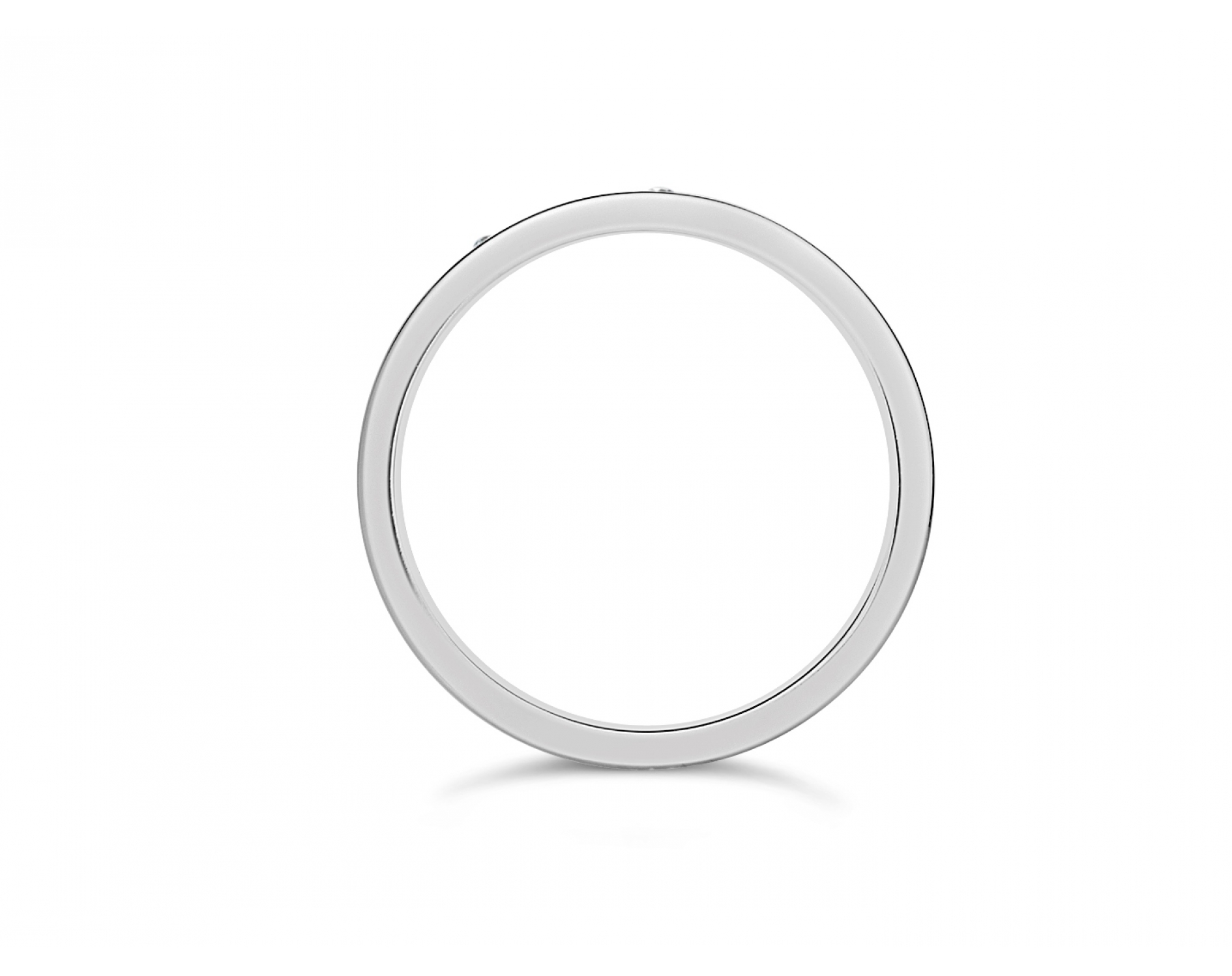 18k white gold matt & shiny 3,5mm wedding ring