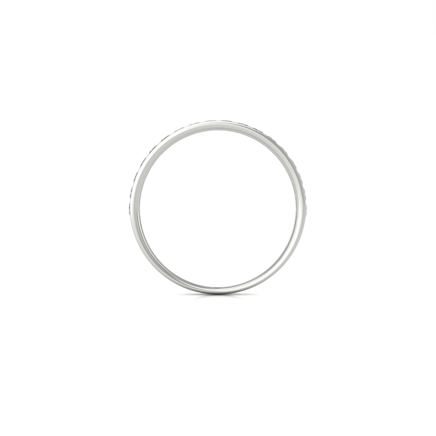 18k white gold  princess shape diamond channel set half eternity ring