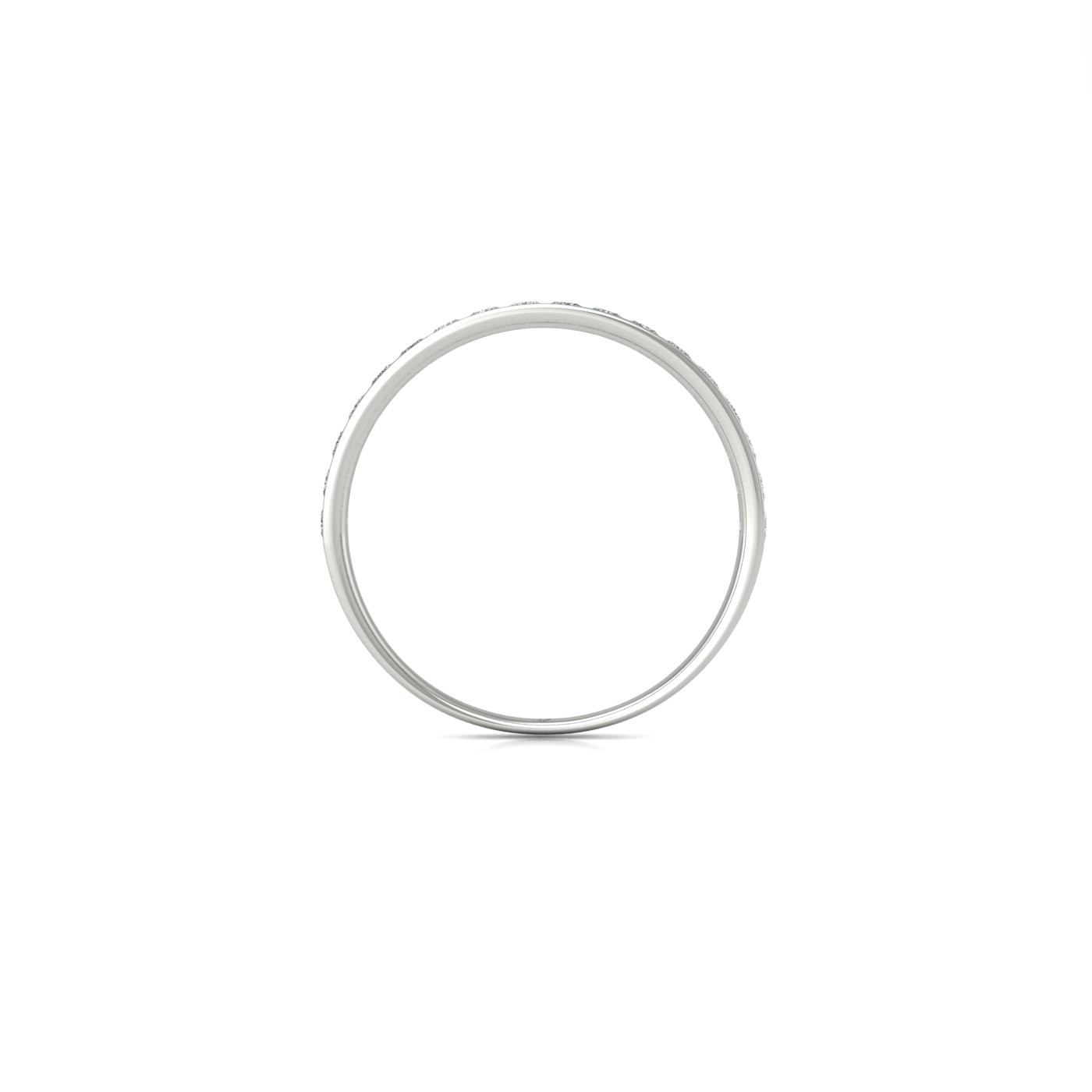 18k white gold  princess shape diamond channel set half eternity ring