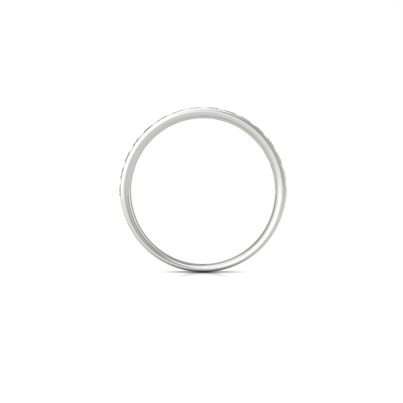18k white gold  princess shape diamond channel set half eternity ring
