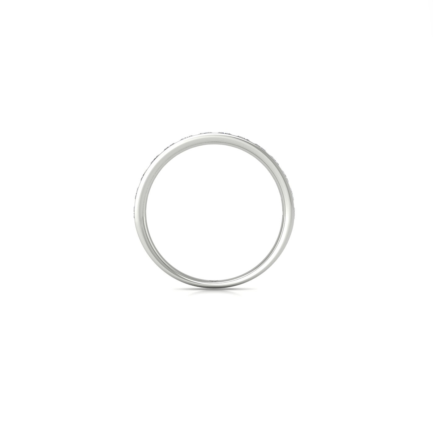18k white gold  princess shape diamond channel set half eternity ring