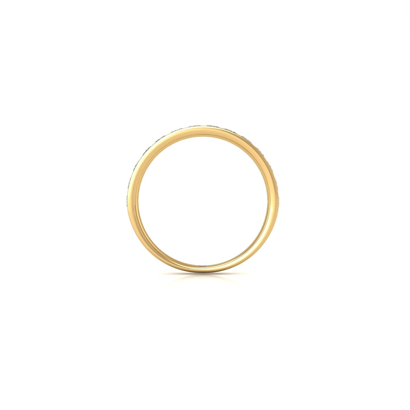 18k yellow gold  princess shape diamond channel set half eternity ring