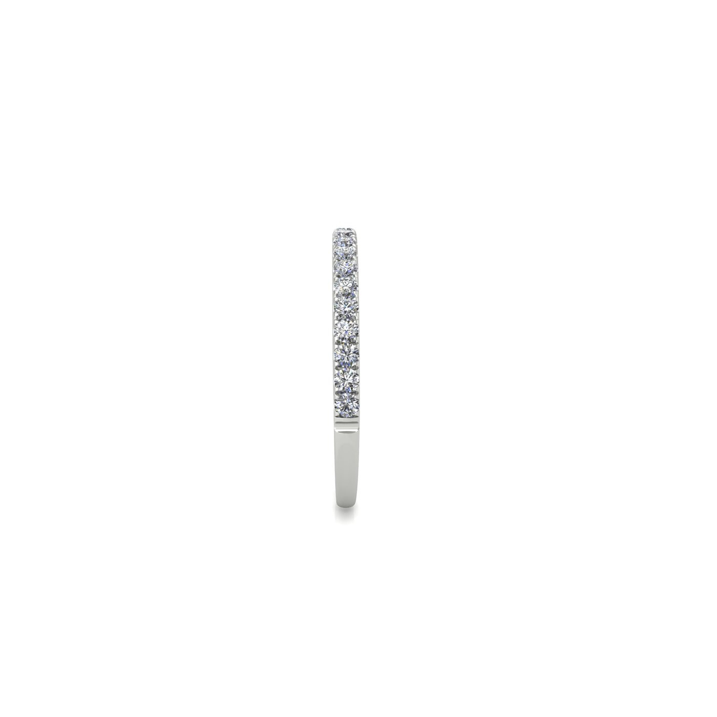 platinum  round shape diamond pavÉ set half eternity ring