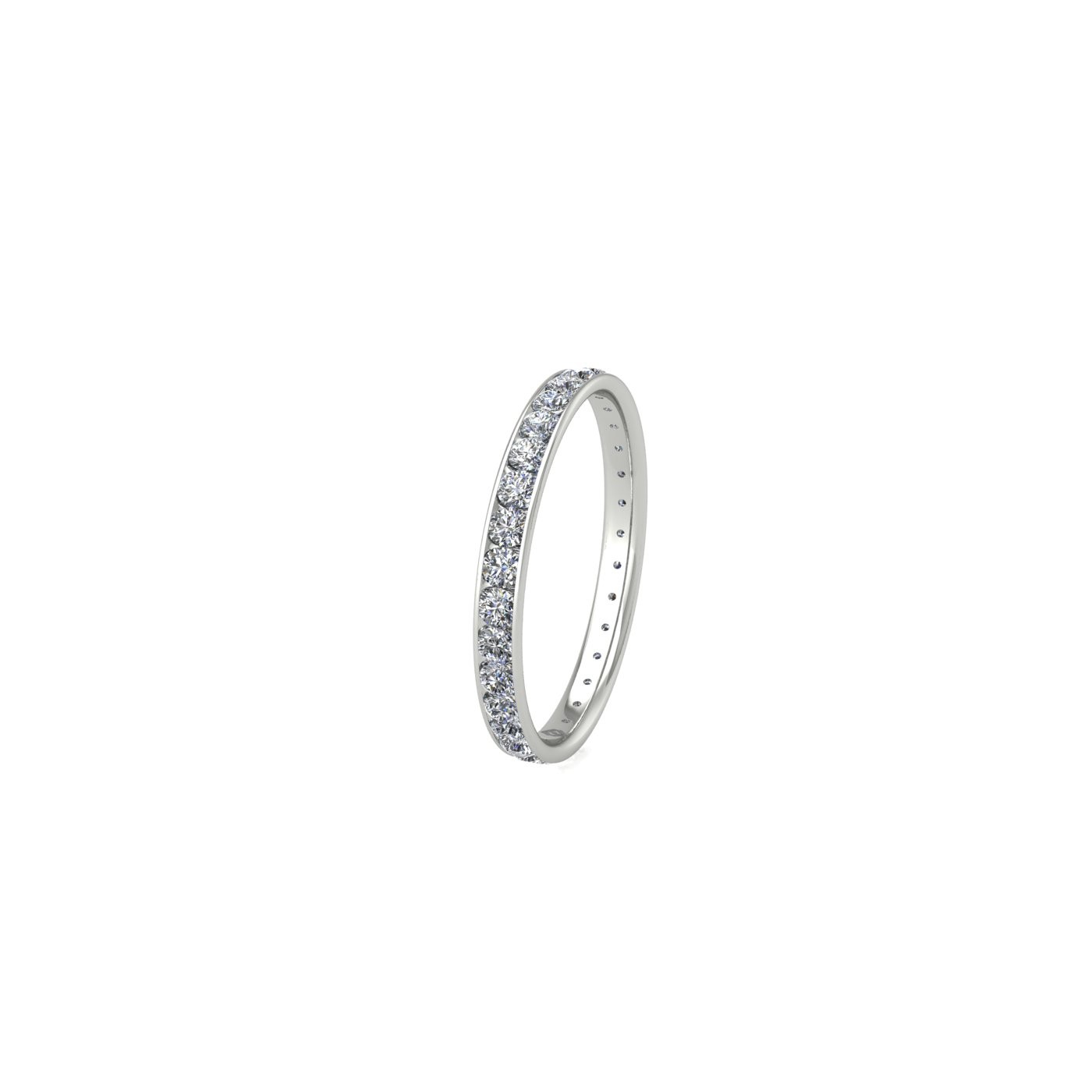 18k white gold  diamond channel set full eternity ring
