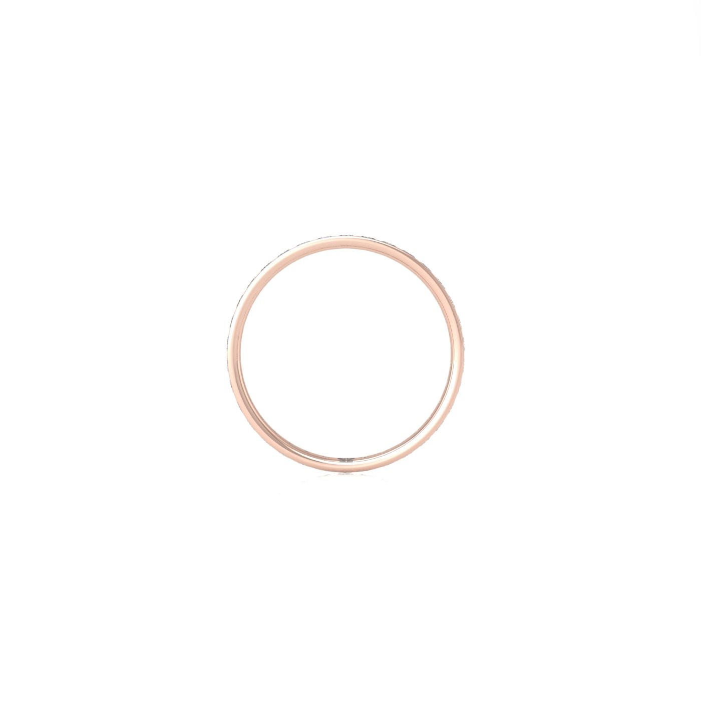 18k rose gold  princess shape diamond channel set full eternity ring