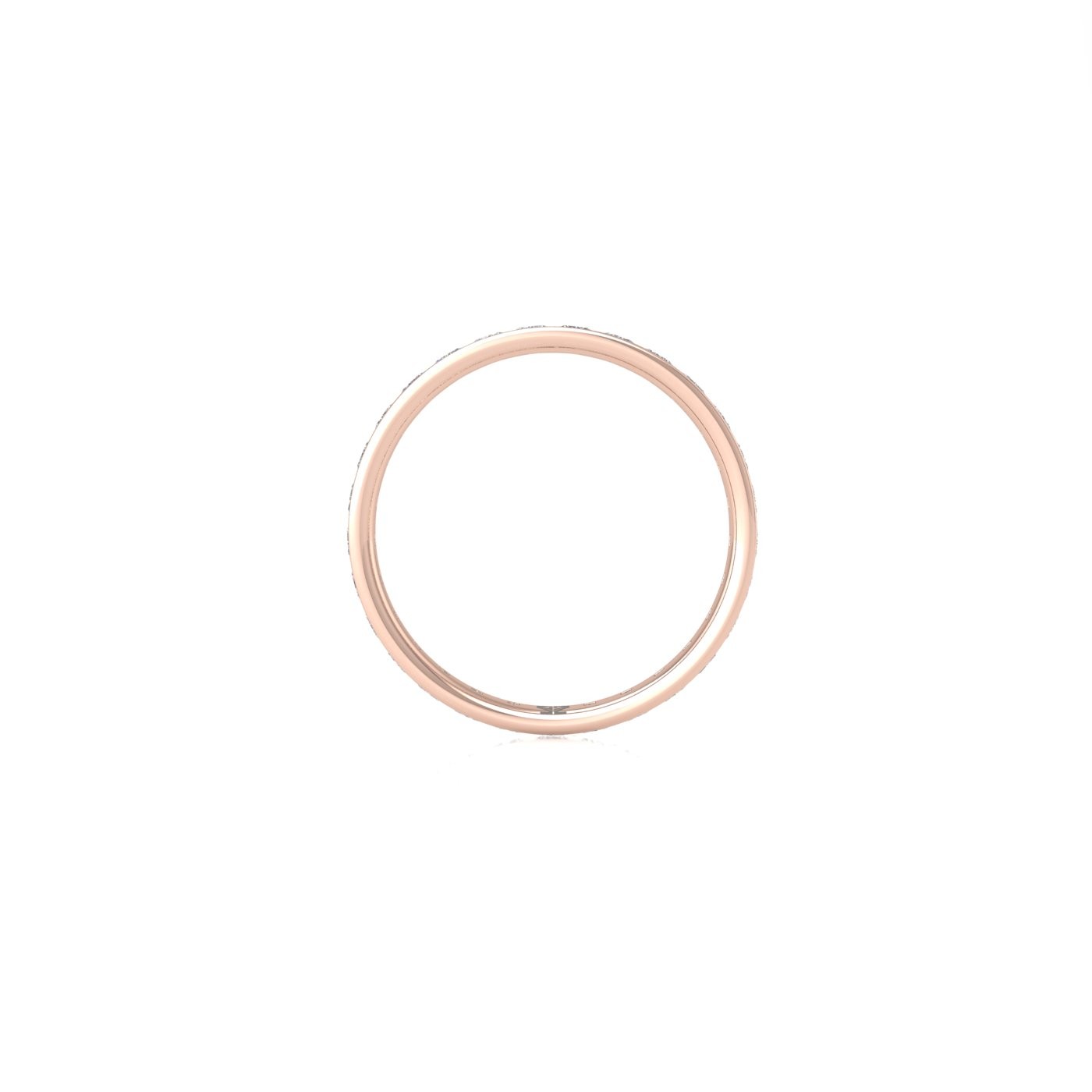 18k rose gold  princess shape diamond channel set full eternity ring