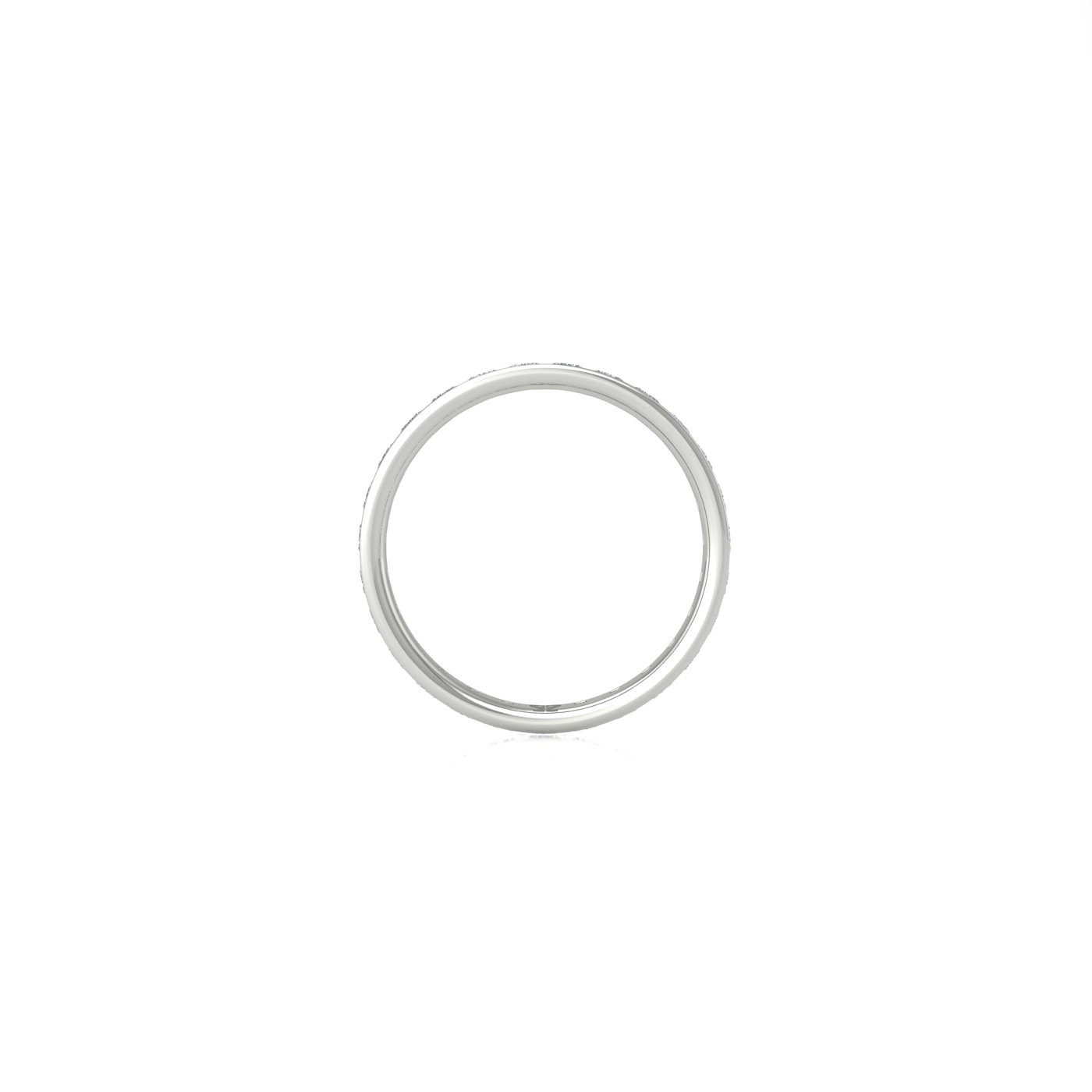 18k white gold  princess shape diamond channel set full eternity ring