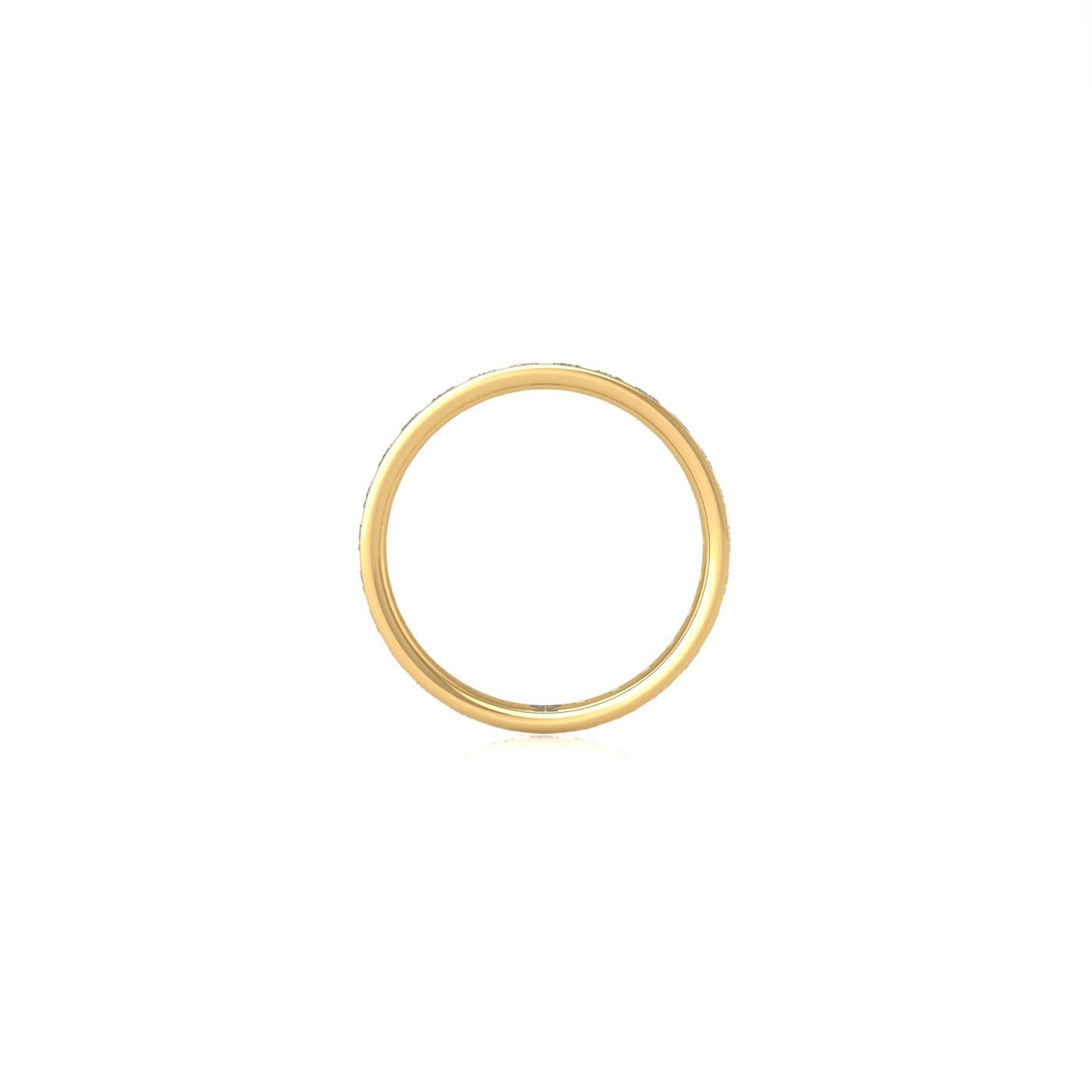 18k yellow gold  princess shape diamond channel set full eternity ring