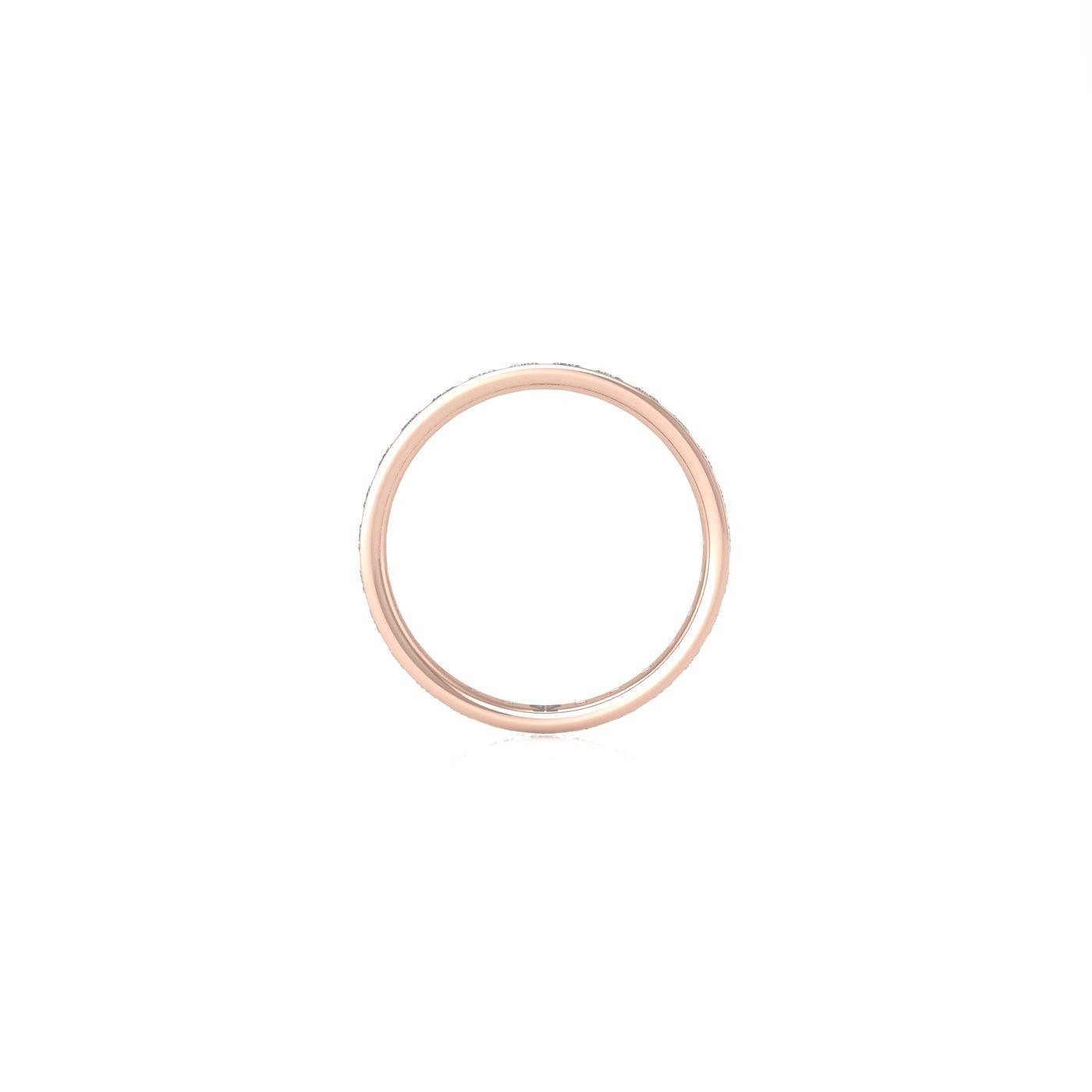 18k rose gold  princess shape diamond channel set full eternity ring