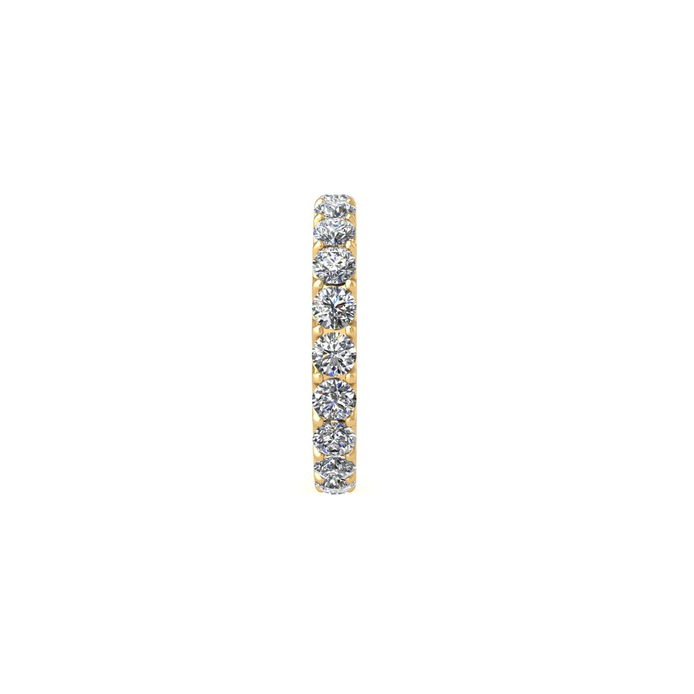 18k yellow gold  round shape diamond full eternity ring in u-prong setting