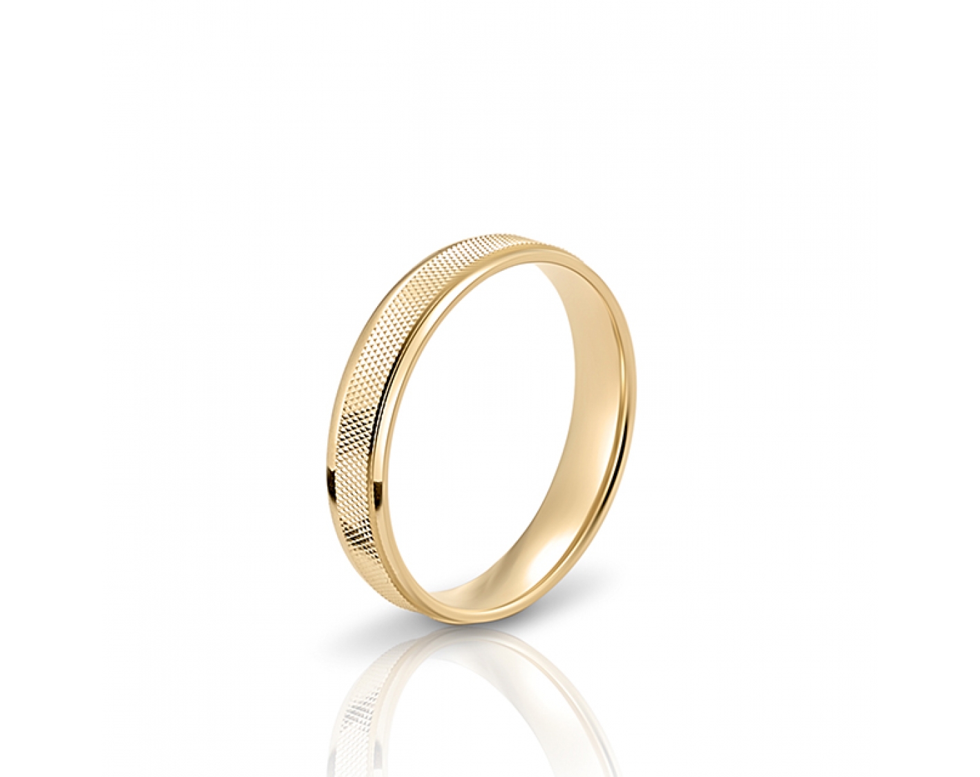 18k white gold 4mm carved wedding band Photos & images