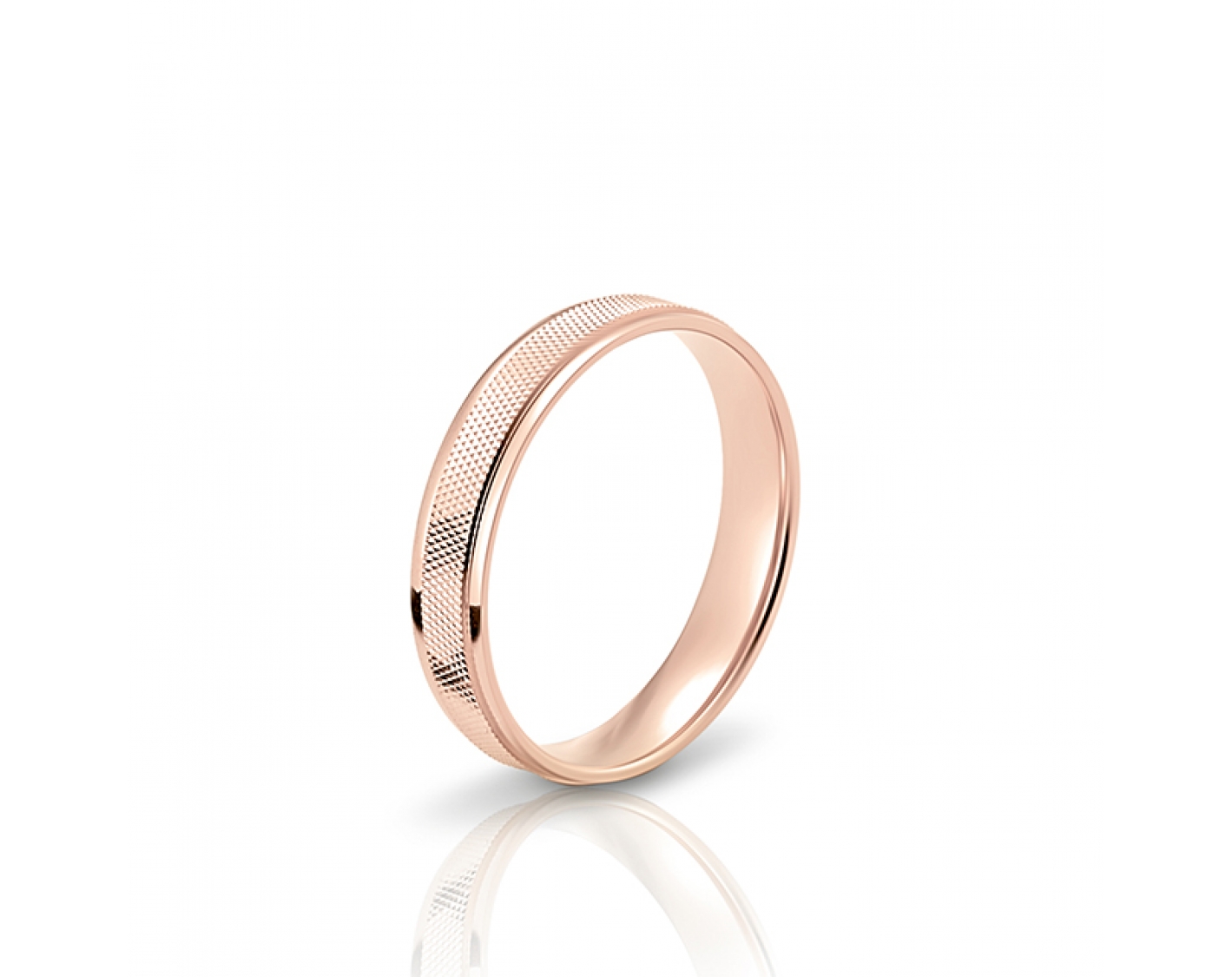 18k white gold 4mm carved wedding band Photos & images