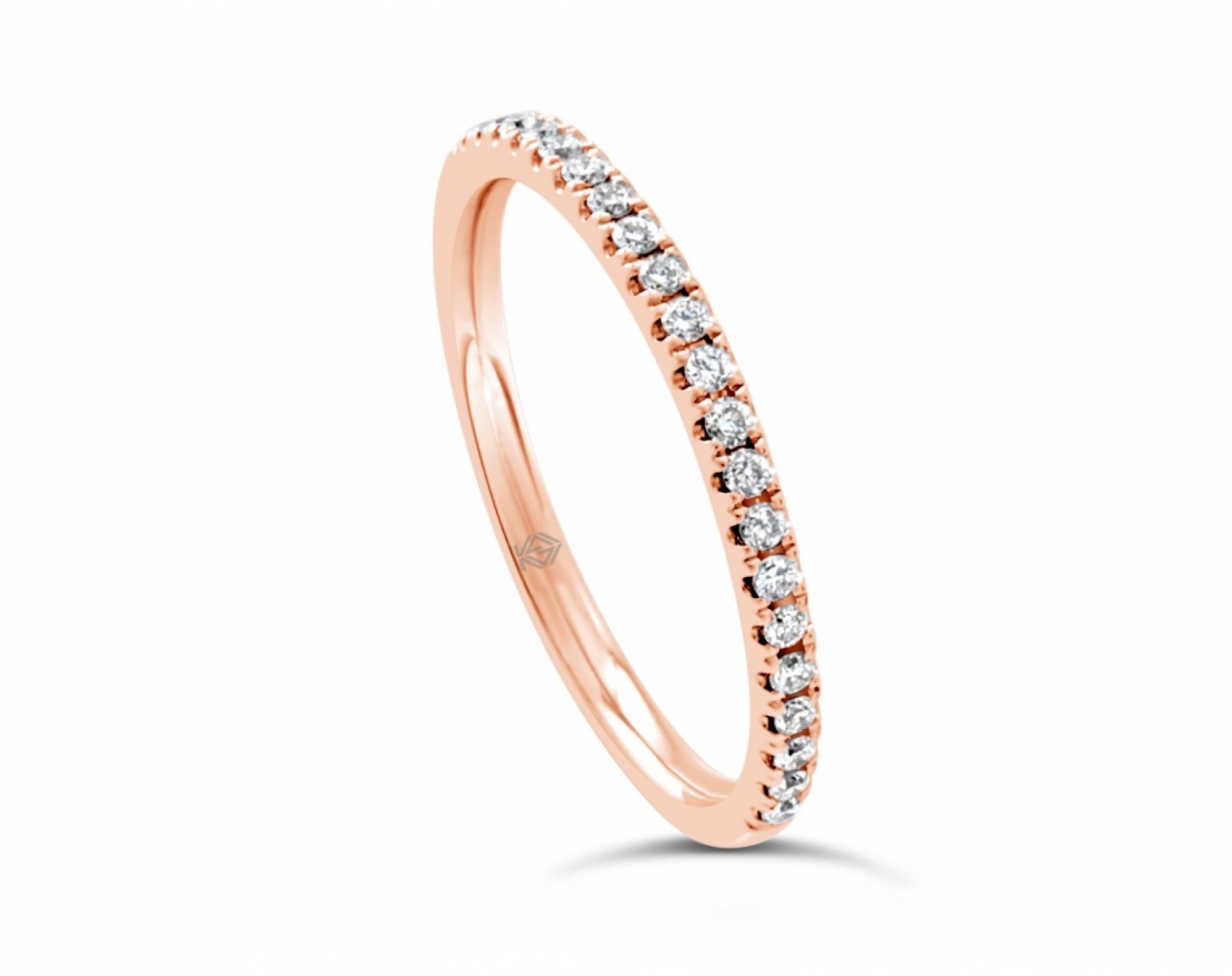 18k rose gold diamond half eternity ring in pave set 0,20tcw* “seen on @ankatrien”