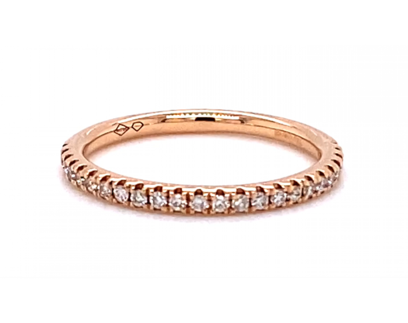 18k rose gold diamond half eternity ring in pave set 0,20tcw* “seen on @ankatrien” Photos & images